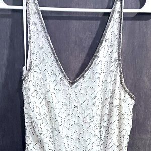 Lawrence Kazar formal / prom dress juniors medium beaded fitted